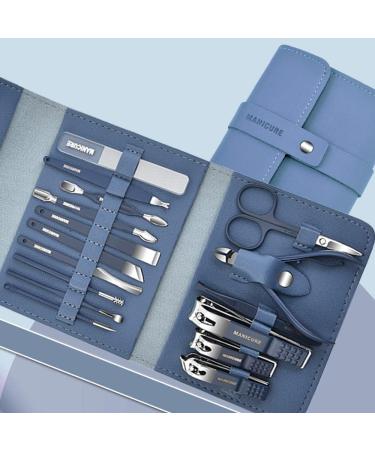 Professional Manicure Pedicure Kit - Nail Clippers in Blue - Buy Online on GoSupps.com