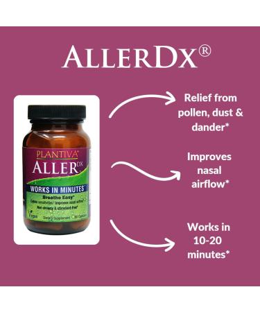AllerDx Herbal Seasonal Support - Non-Drowsy Plant-Based Respiratory Relief - Vegan 144 Capsules - Fast-Acting Allergy Aid - Buy Online on GoSupps.com