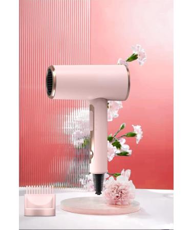 Hair Dryer with Diffusion Brush Comb Accessory 1800W Powerful Output for Women's Thick Hair Pink - Buy Online on GoSupps.com