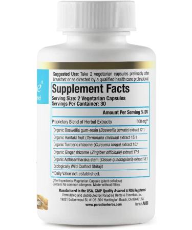 Buy Paradise Herbs AYUR Pro Rx Flex - 60 Vegetarian Capsules for Joint Health - Buy Online on GoSupps.com