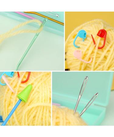 Set of 23 Large-Eye Blunt Needles for Yarn Knitting and Sewing | Includes Bent Tip Tapestry Needles and Colorful Safety Lacing Needles with Storage Box - Buy Online on GoSupps.com
