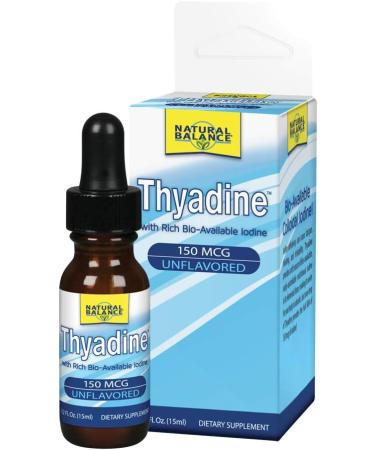 Natural Balance Thyadine Drops 150mcg - Bioavailable Colloidal Iodine Supplement for Maximum Absorption - 0.5oz - Buy Online on GoSupps.com