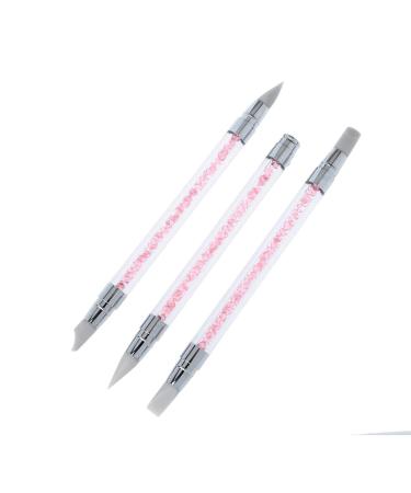 3Pcs Silicone Nail Art Sculpture Pen Set - Rhinestone Nail Art Brushes for Precision - Buy Online on GoSupps.com