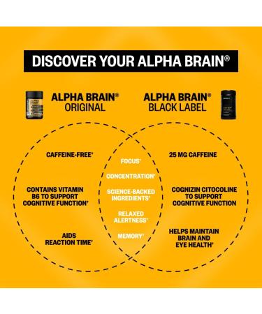 ONNIT Alpha Brain Black Label Capsules IGEN Non-GMO Tested Citicoline Brain Supplement for Concentration and Memory Lion s Mane Lutemax Lutein L Theanine and Mucuna Pruriens 80 Count - Buy Online on GoSupps.com