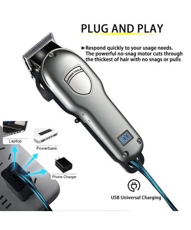 Professional Hair Clippers for Men - Adjustable USB Rechargeable Hair Trimmer - Y8580C Barber Clipper - Buy Online on GoSupps.com