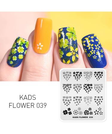 KADS Flower Nail Art Stamping Plate - DIY Manicure Template & Stencil Tools | International Shipping - Buy Online on GoSupps.com