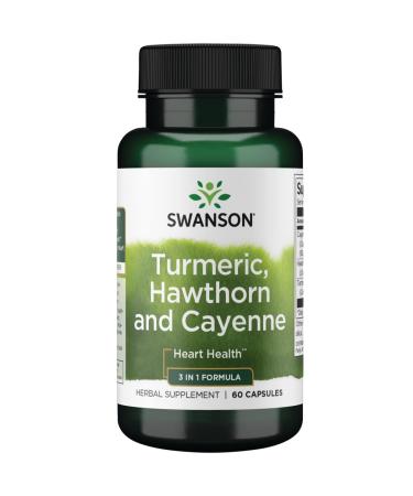 Swanson Full Spectrum Turmeric Hawthorn & Cayenne 60 Capsules