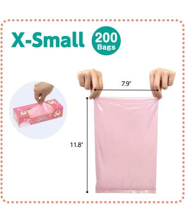 200 Count XS Pink Diaper Disposal Bags - Odor Sealing and Unscented (7.9x11.8 Inch) - Buy Online on GoSupps.com