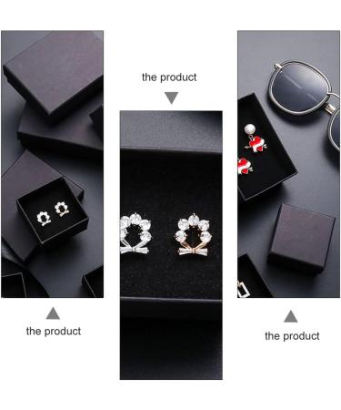 96pcs Black Jewelry Box Jewelry Boxes Wedding Jewelry Bracelet Organizer Proposal Kraft Paper 5X5CM Black 96pcs - Buy Online on GoSupps.com