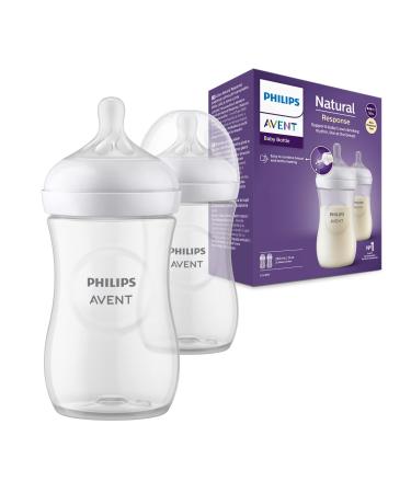 Philips Avent Natural Response 260 ml BPA-free baby bottles for babies 1 month and up (model SCY903/02) 2-pack