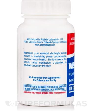 Anabolic Labs Vasotate Magnesium 100 Tablets - Fully Reacted Magnesium L-aspartate - Buy Online on GoSupps.com