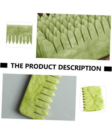Frcolor Jade Massage Comb & Roller - Multi-Purpose Gua Sha Tool for Neck & Scalp | Natural Meridian Massage Device for Relaxation - Buy Online on GoSupps.com