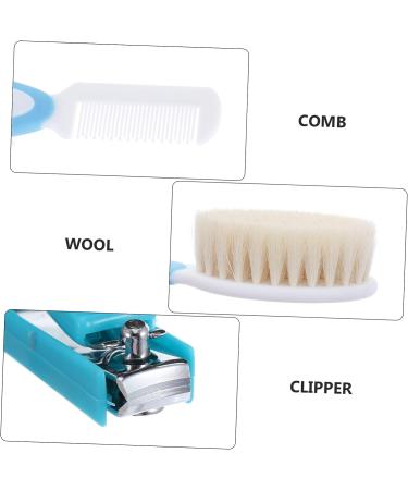 Hemoton 3pcs Wool Brush Set - Infant Hair Brush, Nail Clippers, Shower Brushes | Natural Hair | Soft Baby Hair Brush | Newborn Essentials - Buy Online on GoSupps.com