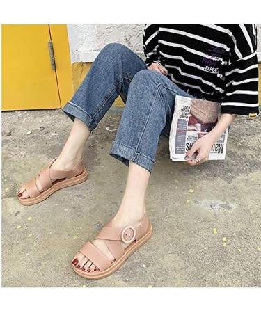 Shop Wedge Heel Women Sandals - Summer Platform Casual Adjustable Buckle Peep Toe Shoes - Size 7.5 - Buy Online on GoSupps.com