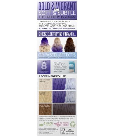 Knight & Wilson Colour-Freedom Indigo Night 150ml - Semi-Permanent Hair Colour | Vegan-Friendly Mask with Shine Booster | Ammonia-Free | Lasts Up To 6-10 Washes - Buy Online on GoSupps.com