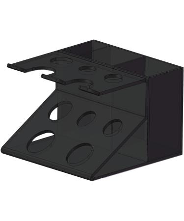 Premium Acrylic Shaver Holder & Multifunctional Cosmetic Organizer | Clear Desktop Stand for Razors Brushes Toothbrushes & Shaving Cream - Teksome - Buy Online on GoSupps.com