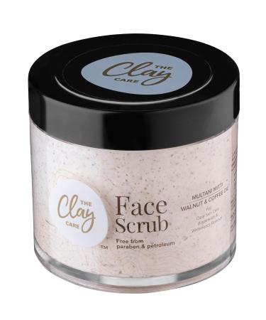 Face Scrub Multani Mitti Walnut Coffee for Daily Use for Clean Skin Blackheads and Whiteheads Reduce- Free from Paraben and Petroleum 100g