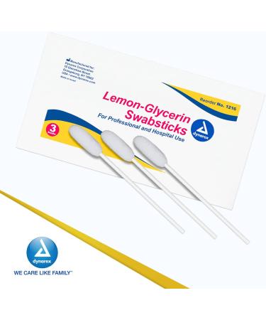 Dynarex Lemon-Glycerin Swabsticks - Soothing Dry Mouth Relief - 75 ct Box - Buy Online on GoSupps.com