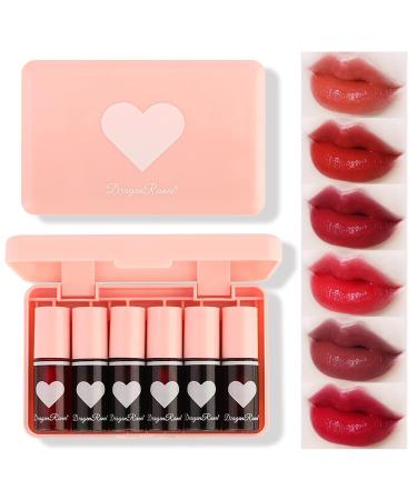 Yasovigi Lip Stain Tint Set  6 PCS Plumping Lip Tint Hydrating Lip Glaze Lip Gloss Moisturizing Liquid Lipstick Waterproof Lip Gloss  Multi-use Lip and Cheek Tint