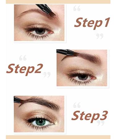 Lightsbetter Waterproof Brow Pen Microblading Eyebrow Pen Lightbetter Eyebrow Pen Natural Precise 4 Point Eyebrow Pencil (Light brown) - Buy Online on GoSupps.com