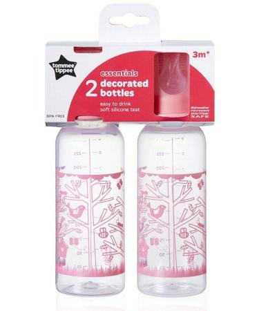 Tommee Tippee Explora Standard Neck Decorated Bottles 2-Pack, 250ml - 3 Months+ Random Color - Buy Online on GoSupps.com