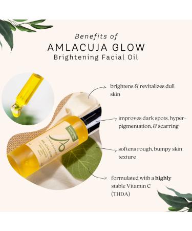 Amlacuja Glow Brightening Facial Oil | Vitamin C CoQ10 Amla & Maracuja | Radiant Skin International Shipping Available - Buy Online on GoSupps.com