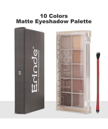 Erinde 10-Color Matte Eyeshadow Palette - Cement Shade | High Pigment, Long-Lasting | Neutral Nude Makeup for Older Women - Buy Online on GoSupps.com