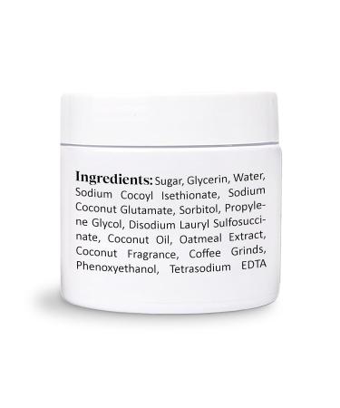 Coconut Coffee Sugar Body Scrub | Exfoliating & Foaming Sugar Scrub for Soft Skin | Moisturizing Body Hands & Feet Scrub with Oatmeal Extract - Buy Online on GoSupps.com