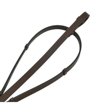 SHE Leather Reins with Stoppers - Brown Full Size | Premium Equestrian Gear for International Shipping - Buy Online on GoSupps.com