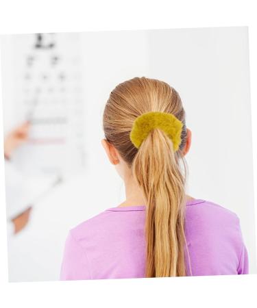 FRCOLOR Hair Ponytail Hair hair scrunchies Elastic Ponytail Holder white scrunchie ears hair ties ponytail band hair wraps for women Faux Hair Bands big hairy Miss pompom elastic - Buy Online on GoSupps.com