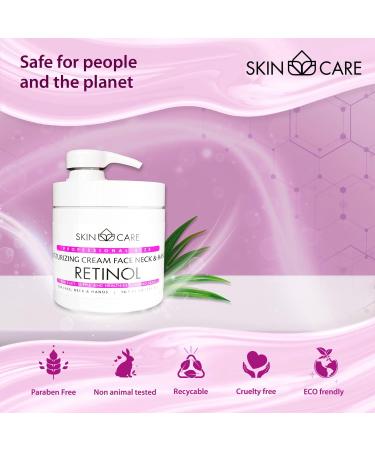 Skin Care 3-in-1 Retinol Moisturizing Cream for Face Neck and Hands for All Skin Types - Delicate and Easily Absorbed Daily Cream - (500 ml) - Buy Online on GoSupps.com
