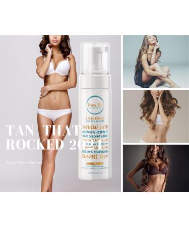 Tansey Self Tan Mousse Moisturiser with colour Treatment Dark Infused with Coconut Water Antioxidants Amino Acids Vitamin E & C Fake Tan No Orange tones No nasty smell - Buy Online on GoSupps.com