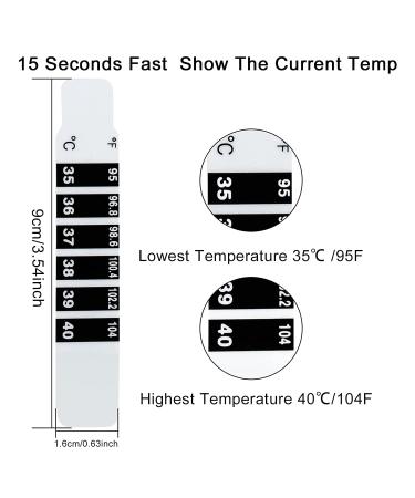 Buy Gkhowiu 30-Piece Reusable Forehead Thermometer Stripes - Self-Adhesive & Discoloration Stickers for Accurate Temperature Tracking | International Shipping Available - Buy Online on GoSupps.com