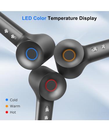 Professional High-Speed Hair Dryer - 110000 RPM Ionic Care Low Noise & 360 Magnetic Nozzle - Fast Drying for Home & Travel - Dark Grey - Buy Online on GoSupps.com