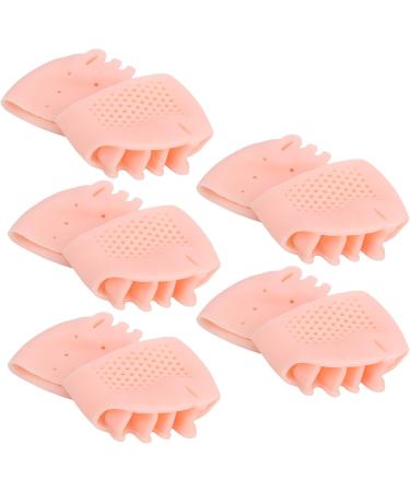 Leapiture 5 Pair Silicone Toe Separators - Foot Thumb Eversion Corrector for Overlapping Toes - Skin Color Sport Accessories - Buy Online on GoSupps.com