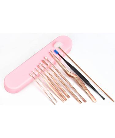 JCIW 10Pcs Stainless Steel Ear Wax Removal Tool Kit with Storage Box - Rose Gold - Buy Online on GoSupps.com