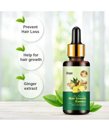 Ginger Hair Growth Serum Anti Hair Loss Essence Hair Regrowth Serum for Alopecia Hair Loss Treatment Bald Thin Hair Repairs Hair Follicles Stronger Hair Hair Growth Oil for Women & Men - Buy Online on GoSupps.com