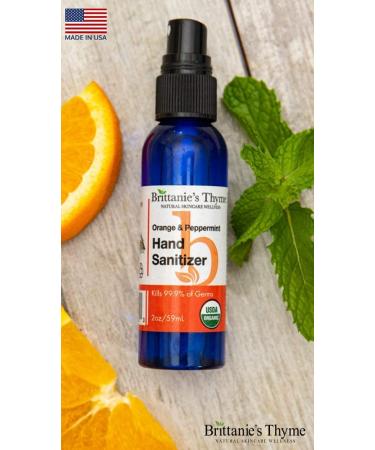 Organic Travel Hand Sanitizer Spray 2 oz 6 Count - Vitamin E Aloe Moisturizing | Non Greasy | Nourishes Skin (Orange) - Buy Online on GoSupps.com