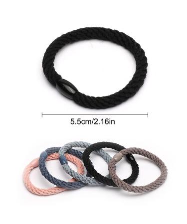 Buy Sioppkik 12-Piece Cotton Hair Ties - Braided Elastic Bands for Thick & Curly Hair | Durable Hair Jewelry (Mixed Colors) - International Shipping Available - Buy Online on GoSupps.com