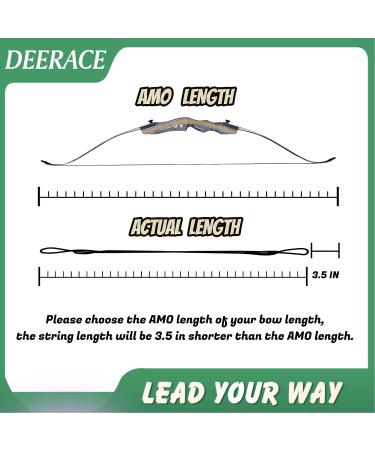 DEERACE Traditional Recurve Bow String - AMO 48-70, 12-14-16 Strands, Dacron Replacement for Recurve/Long/Horse Bow AMO 60, 16 Strands - Up to 65 lbs - Buy Online on GoSupps.com
