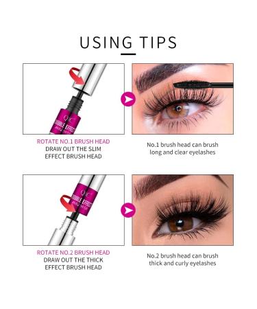 Lash Cosmetics Vibely Mascara 2 in 1 Thrive Liquid Lash Extensions - Lengthening, Thickening, 5x Longer, Waterproof & Washable - Beauty Charming Eye Makeup (2PC) - Buy Online on GoSupps.com