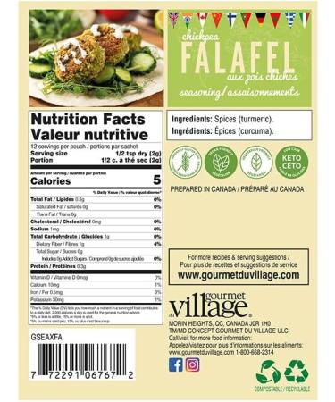 Gourmet Du Village Seasoning Falafel Recipe Box 24g - Buy Online on GoSupps.com