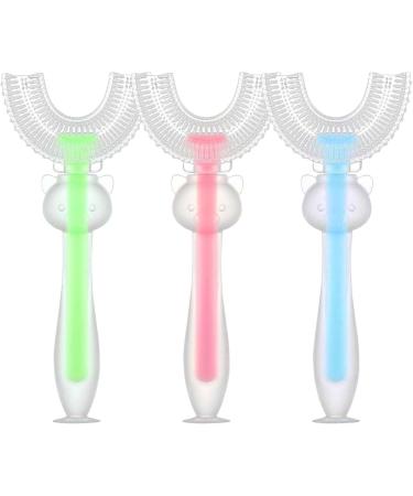 U-Shaped Toothbrush Cute 360 Oral Teeth Cleaning Baby Silicone Toothbrush Brush Cleaning and Care Convenient Toothbrush Oral - Buy Online on GoSupps.com