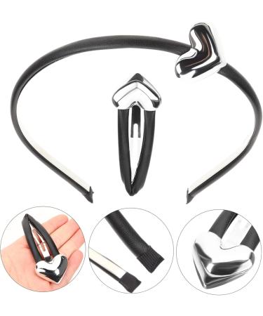 minkissy 2 Sets hair jewelry Valentine Day Heart Headband hair snap clips heart headpiece lilac headband hairpins summer hair clips vintage heart hairband press hair girl metal cookie - Buy Online on GoSupps.com