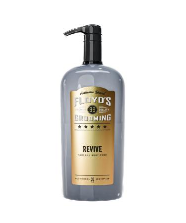 Floyd's 99 Revive 3 in 1 Men's Body Wash - Men's Shampoo  Body Wash  & Face Wash All-in One - Triple Action Formula - Moisturizing - 33 oz. 33 Ounce