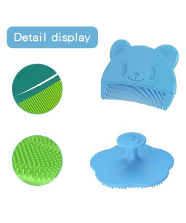 Qerich Baby Brush 2-Pack | Milk Scab Remover & Scalp Massage Brush for Newborns | Ultra Soft Silicone Hairbrush Set - Buy Online on GoSupps.com