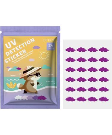  Wezalget Sunscreen Reminder Stickers UV Sunscreen Plasters SPF Sensing 24 Count - Pack of 5 Sunscreen Reminder Stickers for Sunburn Prevention - Buy Online on GoSupps.com