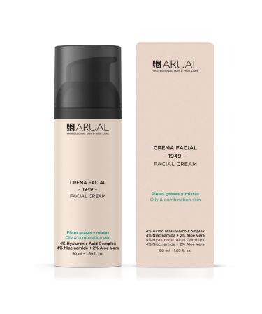 ARUAL Anti-aging face cream - Arual - 4% Hyaluronic Acid Complex + 4% Niacinamide + 2% Aloe Vera.