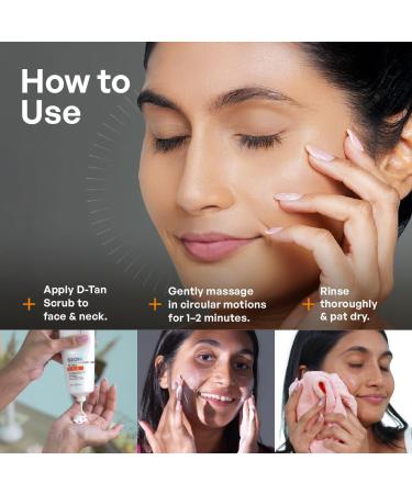 aj D-Tan Face Scrub | Enriched with Arbutin Bees Wax & Lactic Acid | Detan Face Scrub For Men & Women | All Skin Types Removes Dirt Tan Exfoliates & Renew Skin Cells | 100 gm - Buy Online on GoSupps.com