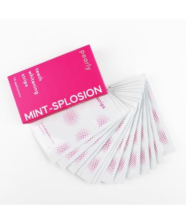 Pearly Teeth Whitening Strips - Enamel Safe & Stain Removing for Wine & Coffee - 28 Mint Strips - Buy Online on GoSupps.com
